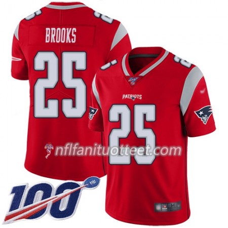 Miesten New England Patriots NFL Pelipaita Terrence Brooks 25 Nike Punainen 100th
